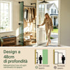 SoBuy KLS20-SCH, Stensko obešalo za plašče z 2 policama iz MDF, Prostorsko stojalo za oblačila s kapaciteto 45 kg, Garderobna omara za spalnico in vhod, 91,5 x 48 x 220 cm, industrijska črna