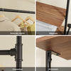 SoBuy KLS20-SCH, Stensko obešalo za plašče z 2 policama iz MDF, Prostorsko stojalo za oblačila s kapaciteto 45 kg, Garderobna omara za spalnico in vhod, 91,5 x 48 x 220 cm, industrijska črna