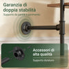 SoBuy KLS20-SCH, Stensko obešalo za plašče z 2 policama iz MDF, Prostorsko stojalo za oblačila s kapaciteto 45 kg, Garderobna omara za spalnico in vhod, 91,5 x 48 x 220 cm, industrijska črna