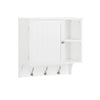 SoBuy Ozadje s 3 kavlji mobilna omara stenska stenska omara z zdravili omara bela kuhinja 60x30x60cm BZR103-W