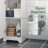 SoBuy Visoka pohištva s kopalnico, ki varčuje kopalnico, kopalnico z 2 omarami in 1 odprtim predelkom 30x30x170cm BZR109-W