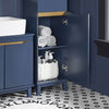 SoBuy Visoka kopalniška mobilna omara stolpec Kopalnica za varčevanje z zemeljsko modro barvo 35x30x170 cm BZR112-B