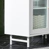 SoBuy Mobilni subavabo s steklenimi vrati mobilna omara Mobile Sublavabo White 60x30x58cm BZR115-W