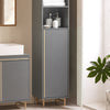 SoBuy Mobilna stolpec Mobilna kopalnica kopalnica salvaspazio siva 35x35x170cm BZR130-HG