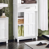 SoBuy Visoka kopalniška garderoba Kolumna kopalnica kopalniška omara visoka polica bela omara 56x30x165cm BZR141-W