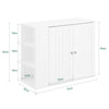 SoBuy Stenska omara z ogledalom 57x30x61 cm BZR184-W (kopija)