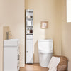 SoBuy BZR34-K-W kopalniško delo Salvaspazio Alta Colonna kopalniška omara Strait kopalnica z vrati in predalom večnamensko kopalnico Kopalnica visoka pohištvo za perilo in WC 20x20x145cm