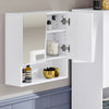 SoBuy Perilo mobilne naprave z dvema vrati v stenski ogledali kopalnica Salvaspazio stenska kopalnica stenska kopalnica l48*p17*a48cm bela bzr94-w