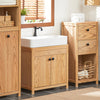 SoBuy Omara Sottolavabo z 2 kopalniški omarici omare (brez umivalnika) Naravna barva 60x35x60cm BZR98-N