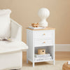 SoBuy Majhna postelja spalnica miza spalnica beli kavč 40x30x60cm fbt126-down