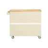 SoBuy Kuhinjski voziček z dvema steklenimi vrati kuhinjska vera z bež platišči 109x38x92cm FKW114-MI