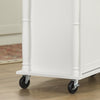 SoBuy Kuhinjski voziček otok kuhinjski voziček Vera z mobilnimi kolesi bela kuhinja 117x40x91cm fkw116-down