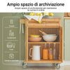 SoBuy FKW13-N Dettaglio piano di lavoro in acciaio inox resistente e facile da pulire