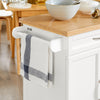 SoBuy Kuhinjski carte stol kuhanje bela kuhinjska kuhinja s kolesi FKW13 WW