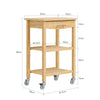 SoBuy Wooden trolley 80x40x90cm FKW24-N