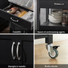 SoBuy Kuhinja Trollery Black Kitchen Kitchen Kuhanje s kolesi FKW22-SH
