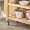 SoBuy Kuhinjska kuhinjska vozička lesena kuhinjska kuhinja s kolesi FKW24-N