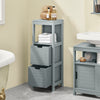 SoBuy Kolenska omara v kopalnici omara za kopalnico shranje sive l30*p30*a90 cm frg127-sg