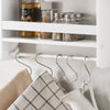 SoBuy Angolarne police za shranjevanje prostora za shranjevanje kuhinje za obešanje belega FRG150-W