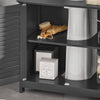 SoBuy Mobilna kopalniška pomivalna omarica pod umivalnikom z 2 vrati brez umivalnika (siva, za umivanje na tleh) FRG237-III-DG