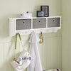 SOBUY Wall Keychain Adfact Attaccapanni da Wall White Frg282-W