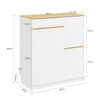 SoBuy FSB111-WN Mobile da Cucina Salvaspazio con 3 Cassetti e Ante Ribaltabili (immagine 3/12)