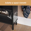 SoBuy Vhodni stojalo za čevlje s 4 vrati in 4 črnimi varčevanjem 100x19x91 cm fsr100-shch