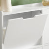 SoBuy Scarp s 4 predelki, bela barva. Dimenzije: približno 100 x 19 x 91 cm FSR100-W