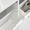 SoBuy Scarp s 4 predelki, bela barva. Dimenzije: približno 100 x 19 x 91 cm FSR100-W