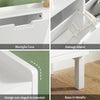 SoBuy Scarp s 4 predelki, bela barva. Dimenzije: približno 100 x 19 x 91 cm FSR100-W