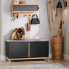 SoBuy Vhod za čevlje s klopi s sedežem, posoda Cassapanca z 2 vrati, 90x34x46cm FSR117-SH