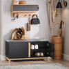 SoBuy Vhod za čevlje s klopi s sedežem, posoda Cassapanca z 2 vrati, 90x34x46cm FSR117-SH