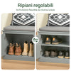 SoBuy Stojalo za čevlje s klopi sedeža s klopi za shranjevanje za vhodni čevelj Sholet 98x37x49cm FSR131-HG