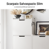 SoBuy Šal s 3 rebri čevljev s 6 policami beli čevlji beli nosilec, ki prihrani na prihranku, nastavljivo l50xp19xa129cm fsr151-h-w