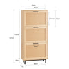 SoBuy Stojalo za čevlje s 3 vrati in 6 naravnih polic 60x23.8x127cm FSR155-N