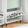 SoBuy Tanek stojalo za čevlje s tremi vrati in 6 polic zelene prostore Rdeče teče 60x24x127cm FSR157-gr