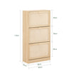 SoBuy Vhodni stojalo za čevlje s 3 vrati in 6 naravnih polic 60x24x118cm FSR159-N