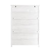 SoBuy Scarpiera s 3 loputami in 6 polic z dodatnim predelkom črno distamarno bela bela deska 80x30x11cm FSR162-W
