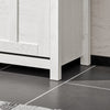SoBuy Scarpiera s 3 loputami in 6 polic z dodatnim predelkom črno distamarno bela bela deska 80x30x11cm FSR162-W