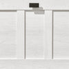 SoBuy Scarpiera s 3 loputami in 6 polic z dodatnim predelkom črno distamarno bela bela deska 80x30x11cm FSR162-W