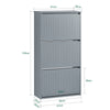 SoBuy Scarpiera s 3 loputami in 6 policami z dodatnim vkrcanjem vkrcanja vkrcanja siva 61x26x120cm FSR165-H-HG