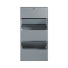 SoBuy Scarpiera s 3 loputami in 6 policami z dodatnim vkrcanjem vkrcanja vkrcanja siva 61x26x120cm FSR165-H-HG