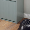 SoBuy Scarpiera s 3 loputami in 6 policami z dodatnim vkrcanjem vkrcanja vkrcanja siva 61x26x120cm FSR165-H-HG