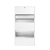SoBuy Scarpiera s 3 loputami in 6 policami z dodatnim predelkom črni disprint beli prostor 61x26x120cm FSR165-H-W
