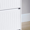 SoBuy Scarpiera s 3 loputami in 6 policami z dodatnim predelkom črni disprint beli prostor 61x26x120cm FSR165-H-W