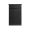 SoBuy Scarpiera z dvema osvetlitvama in 1 predal z dodatnim predelkom Black Space Run 61x26x100cm FSR165-SH