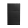SoBuy Scarpiera z dvema osvetlitvama in 1 predal z dodatnim predelkom Black Space Run 61x26x100cm FSR165-SH