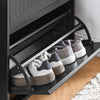 SoBuy Scarpiera z dvema osvetlitvama in 1 predal z dodatnim predelkom Black Space Run 61x26x100cm FSR165-SH