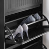 SoBuy Scarpiera z dvema osvetlitvama in 1 predal z dodatnim predelkom Black Space Run 61x26x100cm FSR165-SH