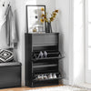 SoBuy Scarpiera z dvema osvetlitvama in 1 predal z dodatnim predelkom Black Space Run 61x26x100cm FSR165-SH